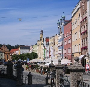The town of Burghausen, Bavaria, Germany.