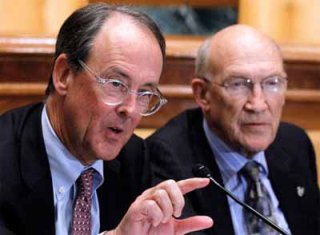 Erskine Bowles (D) and Alan Simpson (R)