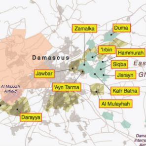 A map of the strikes of 21 August