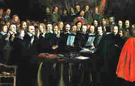 Signing the Peace of Westphalia