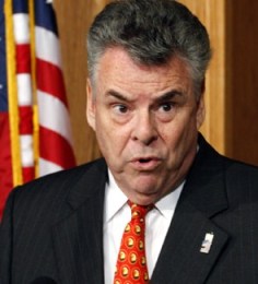 Rep Peter King.  He's an expressive guy (from New York, duh)