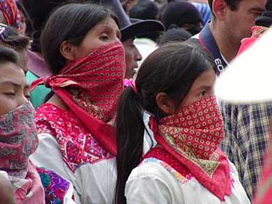 Zapatistas in Chiapas, Mexico.  They gave up their weapons but their struggle continues.