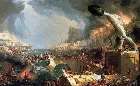"Destruction" from the series "The Course of Empires" by Thomas Cole, 1836