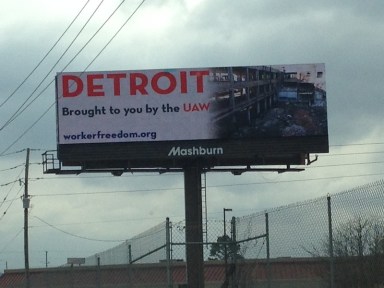 One of the billboards around Chattanooga.