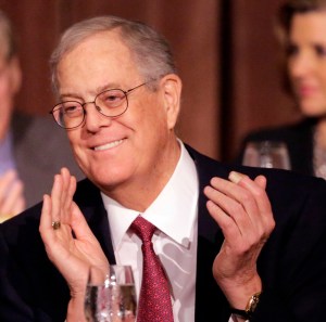 When David Koch is happy, the left isn't.