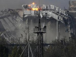 Prokofiev Airport in Donetsk.  It's a ruin.