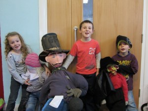 Kids with their "Guy" in Dorset, 2012.