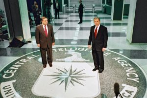 George Tenet, CIA Director at the time of the torture, with President GW Bush.