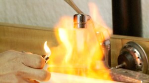 The "flaming tap" caused by natural gas in ground water.