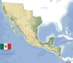 Map of Mexico at independence, 1810.