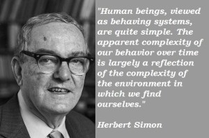 A good quote from Herb Simon.