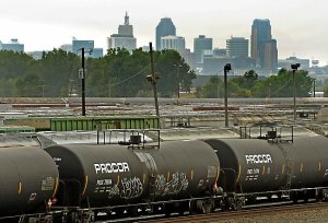 The CP line and railyard are dominant features in St Paul.