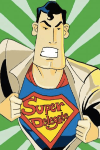 Superdelegates actually look like mild mannered Democrats most of the time.