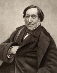 The most famous picture of Rossini, late in life.