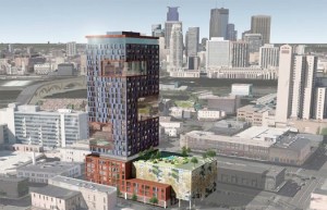 A proposed 28 story apartment building at 333 Hennepin, Northeast.  Seriously, WTF?