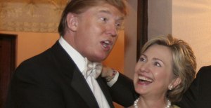 The last time Clinton and Trump got together was at his wedding.