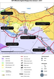 A map of the SDF Offensive on Raqqa this year.
